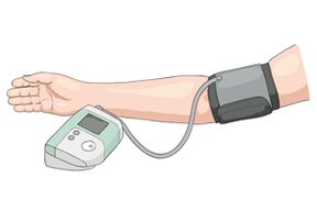 Measure blood pressure with an electronic tonometer